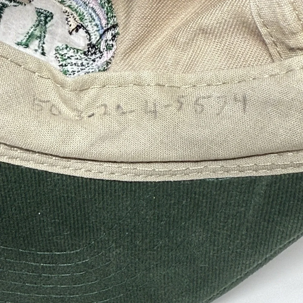 Vintage Sportsman Embroidered Trout Dad Hat Cap Strap Back‎ 100% Cotton Khaki